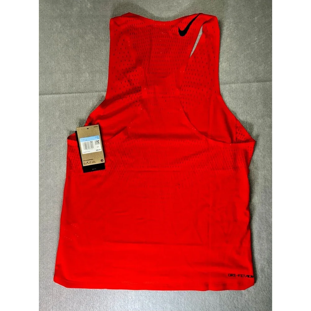 NIKE ADV Aeroswift Running Singlet Light Crimson Tank FN4231-696 Men's Medium